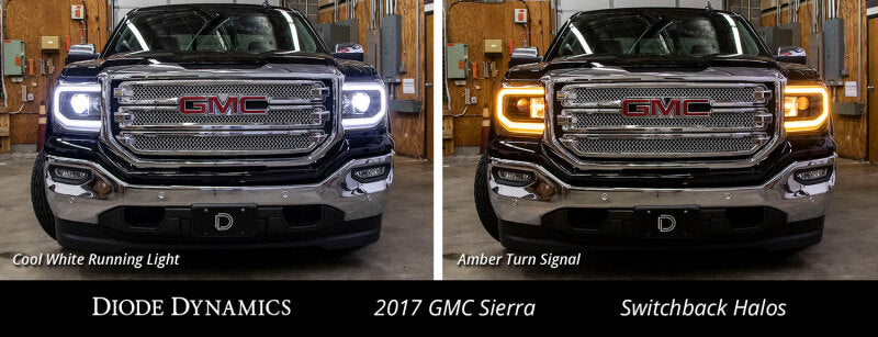 Diode Dynamics GMC Sierra LED Halos Switchback 16-18 Sierra 1500 - DD2177