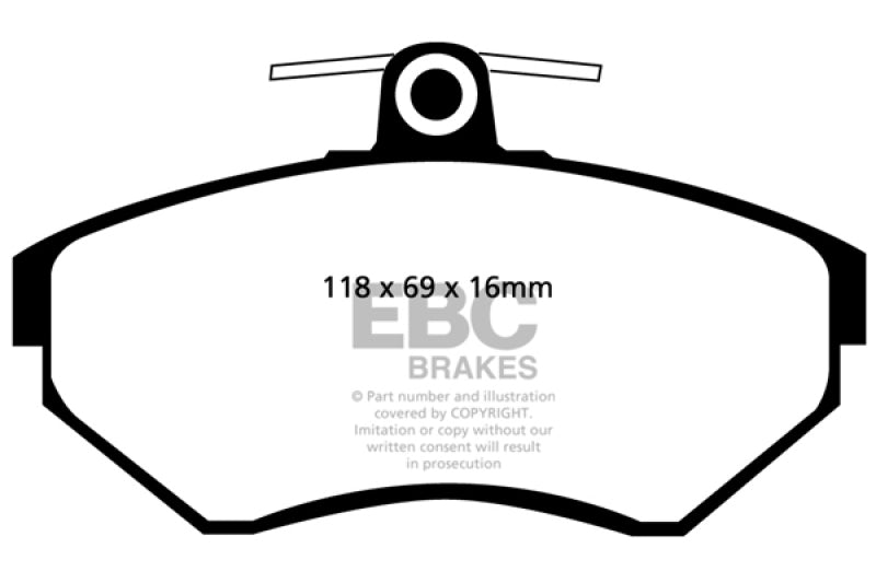 EBC 97-02 Volkswagen Cabriolet 2.0 Redstuff Front Brake Pads - DP31112C