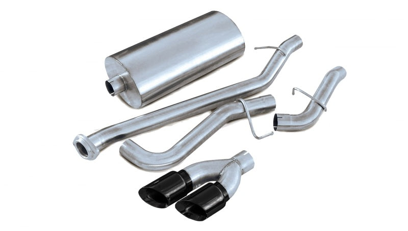 Corsa 2002-2006 Chevrolet Avalanche 5.3L V8 3in Sport Cat-Back Exhaust w/ twin 4in Black Tips - 14250BLK