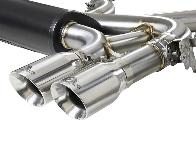 aFe MACH Force-Xp 3.5in 304 SS Cat-Back w/Polished Tips 15-18 BMW X5 M (F85)/X6 M (F86) V8-4.4L S63 - 49-36341-P