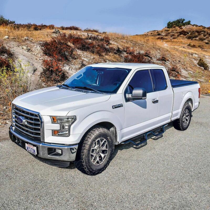 Westin 15-26/17-26 Ford F-150/F-250/F-350/F-450 SuperCab Outlaw Drop Nerf Step Bars Tex Black - 20-13935