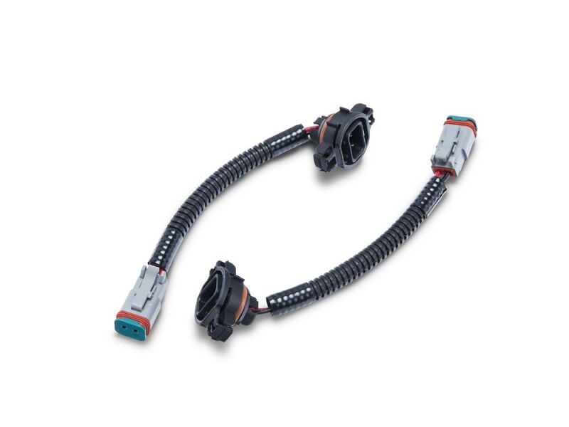 Raxiom 10-18 Jeep Wrangler JK Axial Series H16 to Deutsch Fog Light Wire Harness Adapter Set - J104820 - front view