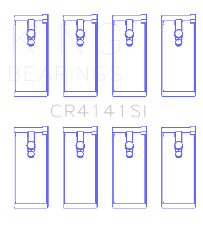 King Engine Bearings Isuzu 4Zb1/4Zd1/G130/G161/G201 (Size +1.0mm) Connecting Rod Bearing Set - CR4141SI1.0
