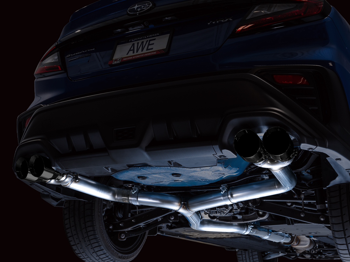 AWE Tuning 2022+ VB Subaru WRX Track Edition Exhaust - Diamond Black Tips - 3020-43979