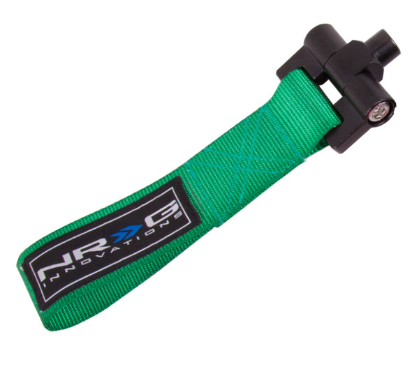 NRG Bolt-In Tow Strap Green - Subaru WRX / STi 02-07 (5000lb. Limit) - TOW-207GN - front view