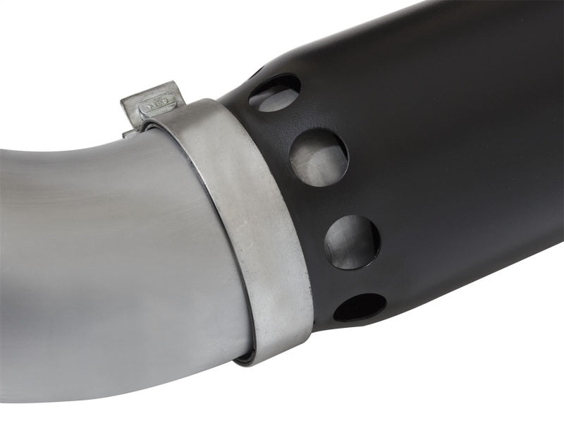 aFe Atlas Exhaust 5in DPF-Back Al Steel 2016 Nissan Titan XD V8-5.0L Black Tip - 49-06112-B