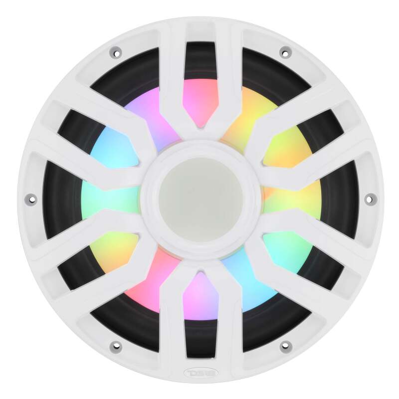 DS18 NXL-iQ Subwoofer w/ LED Lights 12in 600 Watts RMS 4 ohm White w/ Cover - NXL-iQ12SUB/WH - additional view 1