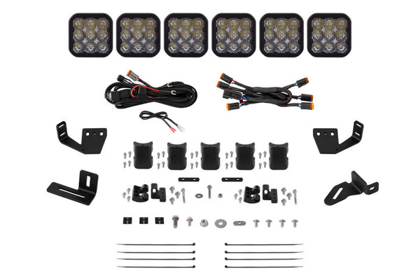 Diode Dynamics Prinsu/Sherpa Roof Racks- SS5 6-Pod CrossLink Mounting Kit - Pro White Driving - DD7822 by Diode Dynamics - fr