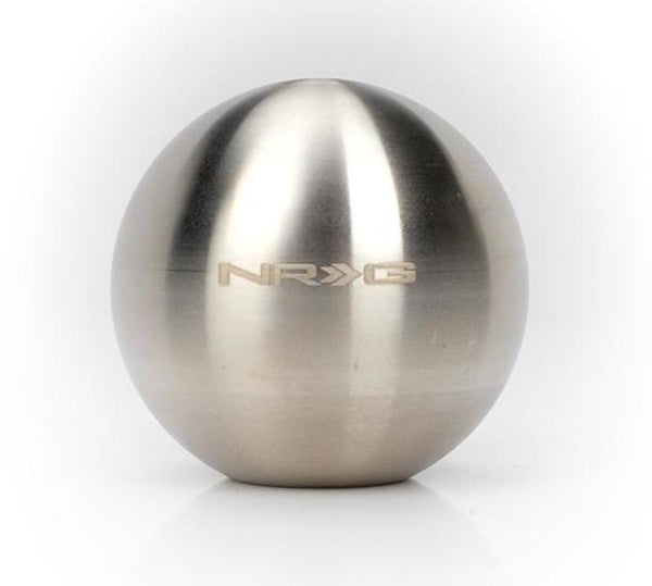 NRG Silver Titanium Round Shifter Heavy Weight - SK-350SL - front view