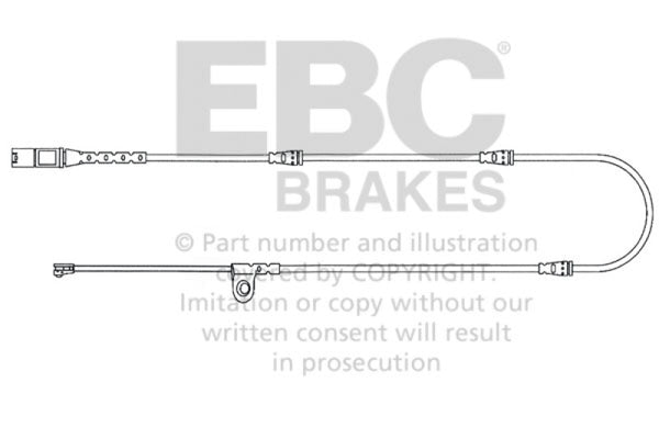 EBC 2010-2014 BMW X5 3.0L Turbo Front Wear Leads - EFA139 for 2009-2014 BMW X5 - front view