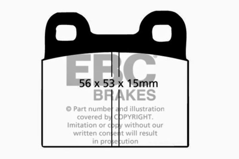 EBC 70-75 Alfa Romeo Montreal 2.6 Redstuff Rear Brake Pads - DP3105C
