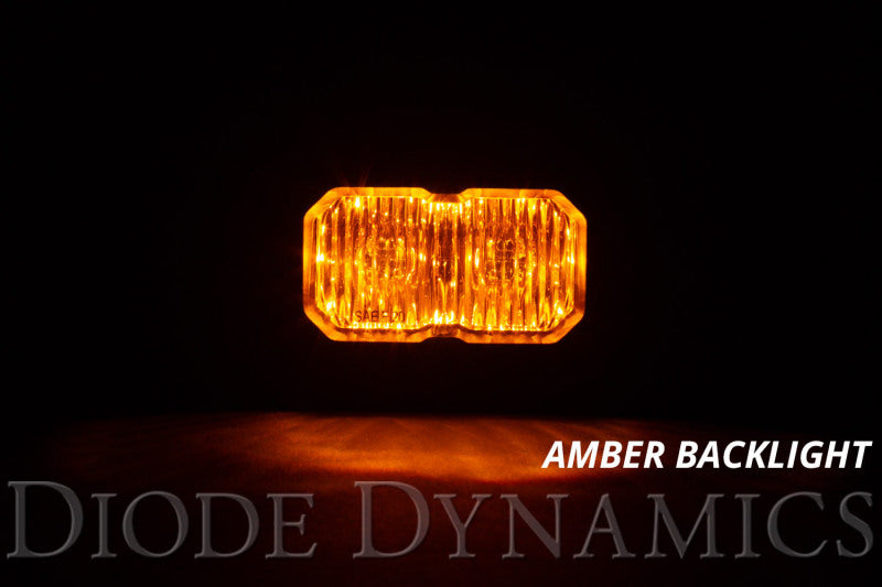 Diode Dynamics Stage Series 2 In LED Pod Sport - Yellow Flood Standard ABL (Pair) - DD6396P by Diode Dynamics - side view