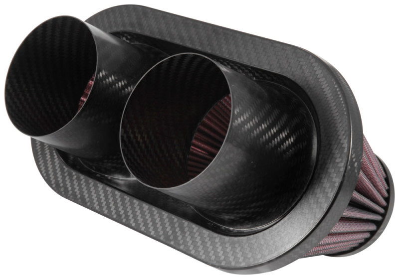K&amp;N Universal Air Filter - 3in Dual Flange / 10x5.125in Base / 6.375x3.0625in Top / 5.5in Height - RP-6101