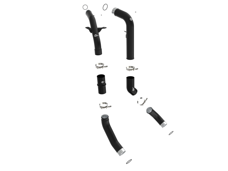 aFe RAM 1500 20-22 V6-3.0L (td) BladeRunner 2-1/2 in &amp; 3in Aluminum Hot &amp; Cold Charge Pipe Kit Black - 46-20594-B