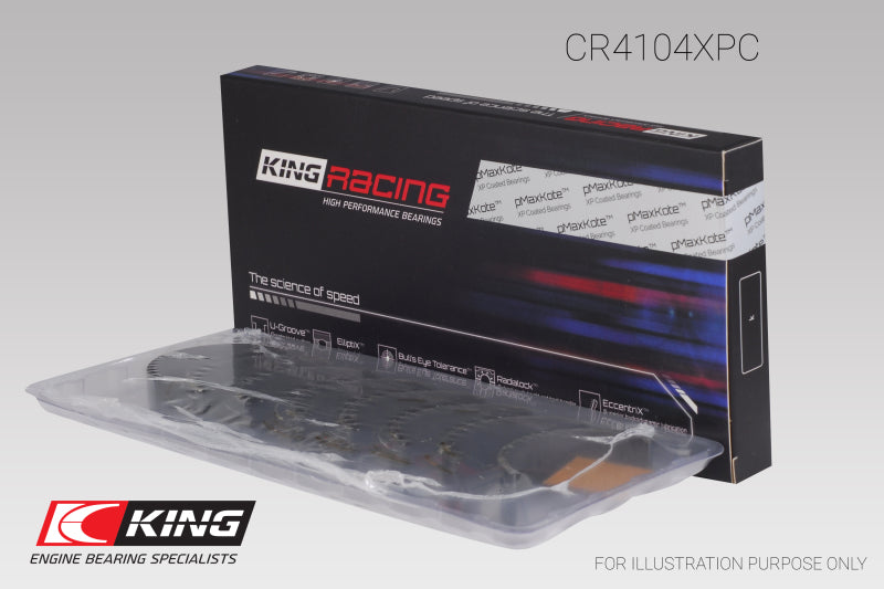 King Audi/VW 83-03 1.6L/1.8L/2.0L (Size STDX) Performance Coated Rod Bearing Set - CR4104XPCSTDX