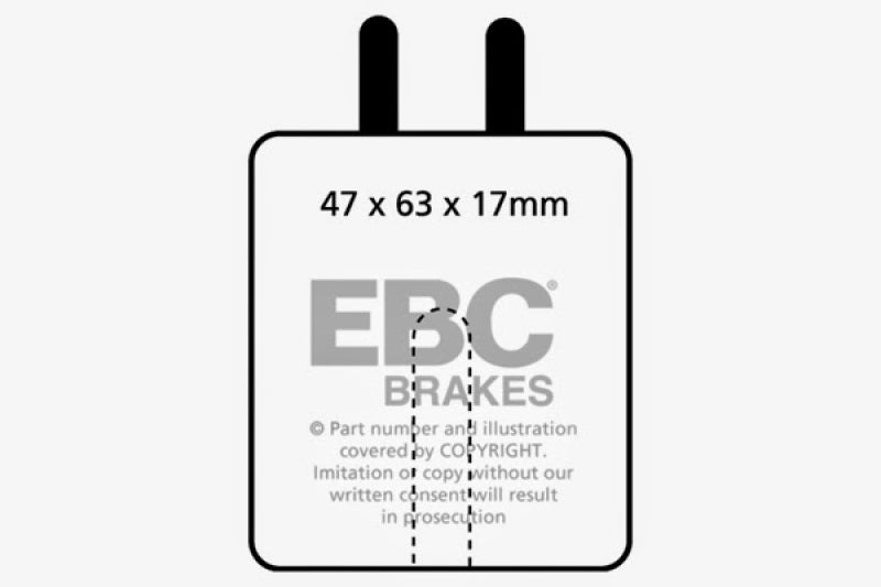 EBC 59-65 Aston Martin DB4 3.7 Vantage Yellowstuff Front Brake Pads - DP4120R