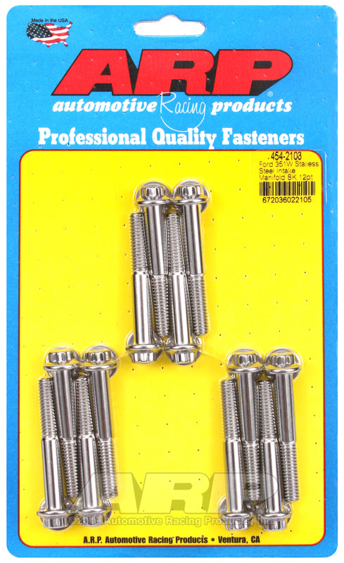 ARP Ford 351W SS 12pt Intake Manifold Bolt Kit - 454-2103