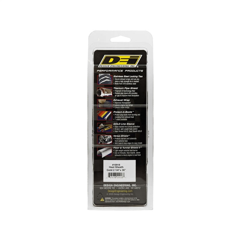 DEI Heat Shroud GOLD 2-1/4in x 36in - 10918