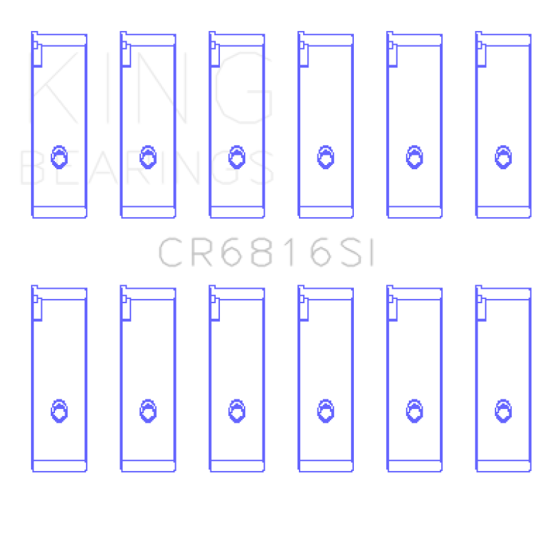 King Engine Bearings Suzuki H20A/H25A/H27A (Size +0.75mm) Connecting Rod Bearing Set - CR6816SI0.75