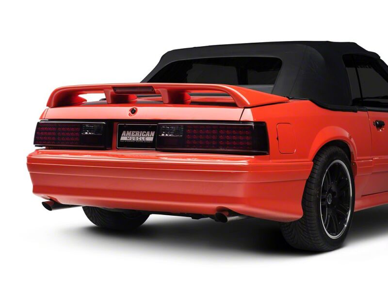 Raxiom 87-93 Ford Mustang Axial Series Smoked LED Tail Lights - 49056 - close-up view 4