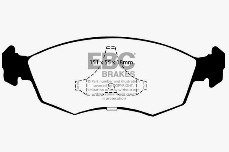 EBC 85-89 Mercury Merkur Scorpio 2.9 Redstuff Front Brake Pads - DP3605/2C