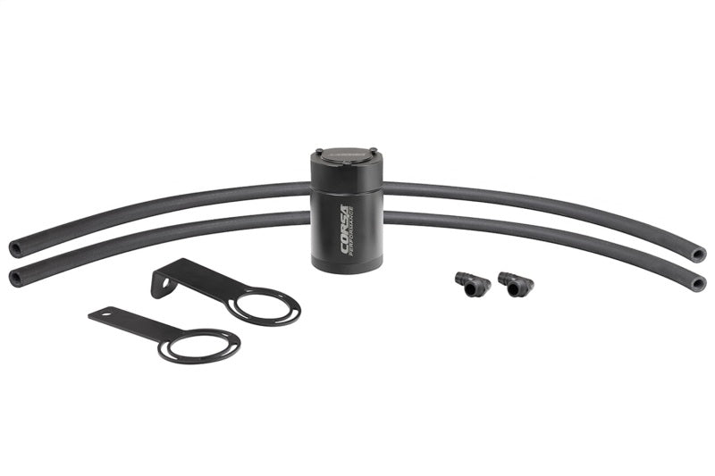 Corsa 1/2in Universal 3 oz Aluminum Oil Catch Can with Mounting Brackets - CC0016