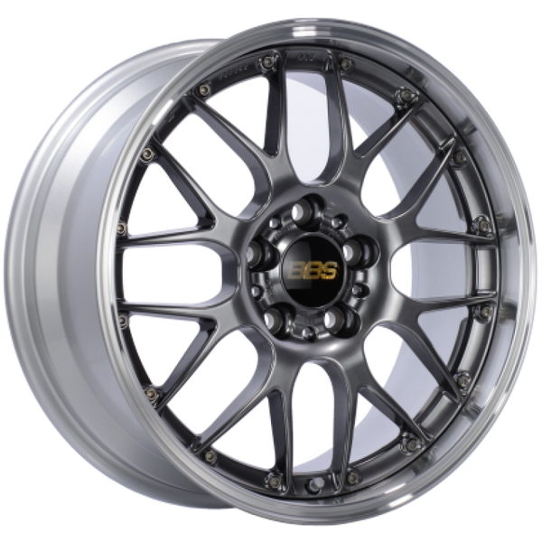 BBS RS-GT 19x8 5x114.3 ET45 Diamond Black Center Diamond Cut Lip Wheel - 82mm PFS Required - RS951HDBPK by BBS