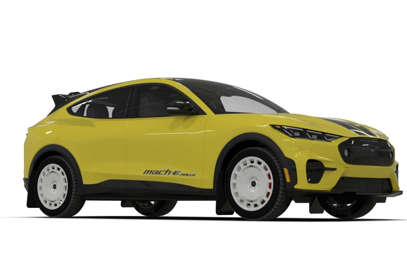 Rally Armor 2021-24 Ford Mach-E Rally Edition Black UR Mud Flap Metallic Black Logo - MF96-URXT-BLK-MBK