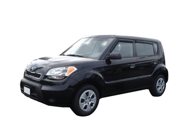 AVS 09-13 Kia Soul Ventvisor Outside Mount Window Deflectors 4pc - Smoke - 94164 for 2010-2013 Kia Soul - front view