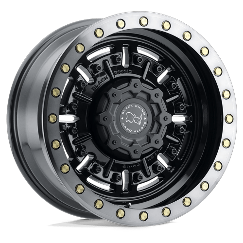 Black Rhino Hard Alloys Abrams 18X9.5 8X180 -18MM Gloss Gun Black Mach Dark Tint
