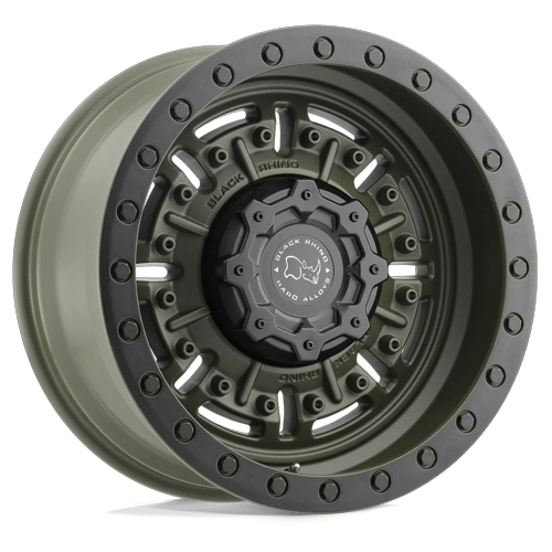 Black Rhino Hard Alloys Abrams 20X9.5 5X127 -18MM Olive Drab Green