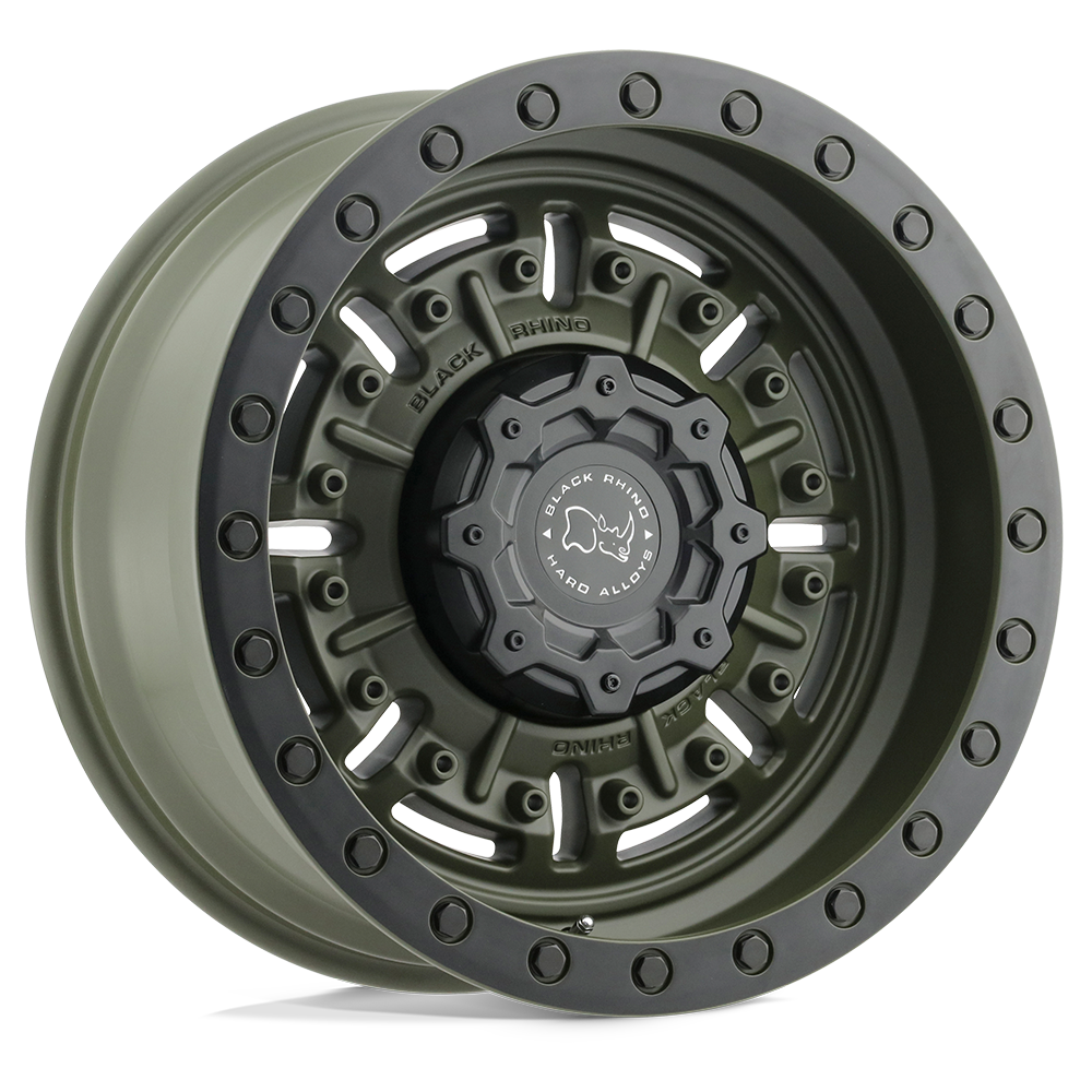 Black Rhino Hard Alloys Abrams 18X9.5 6X139.7 -18MM Olive Drab Green
