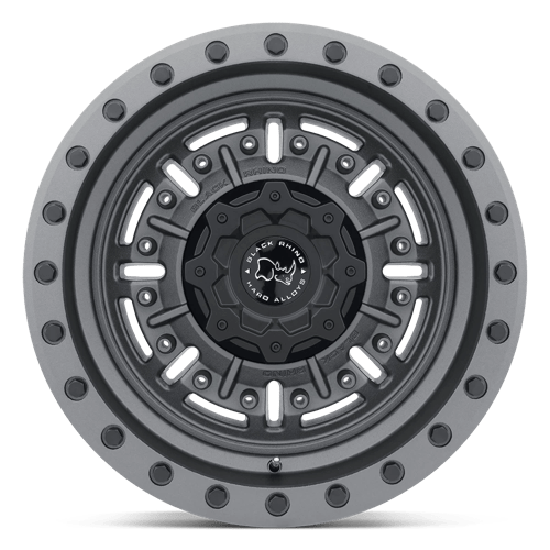 Black Rhino Hard Alloys Abrams 20X9.5 6X139.7 +2MM Textured Matte Gunmetal