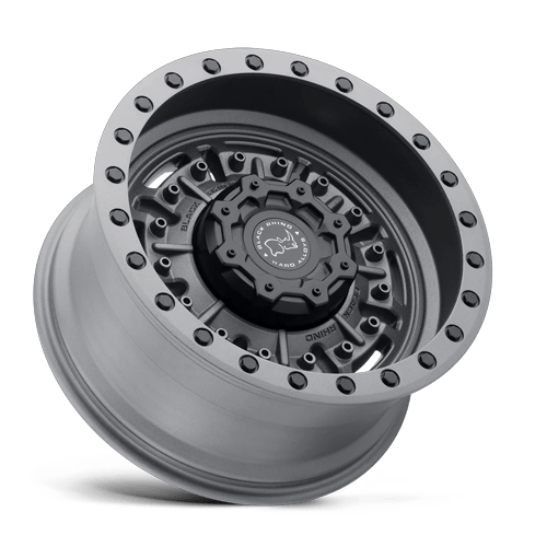 Black Rhino Hard Alloys Abrams 20X9.5 8X165.1 -18MM Textured Matte Gunmetal