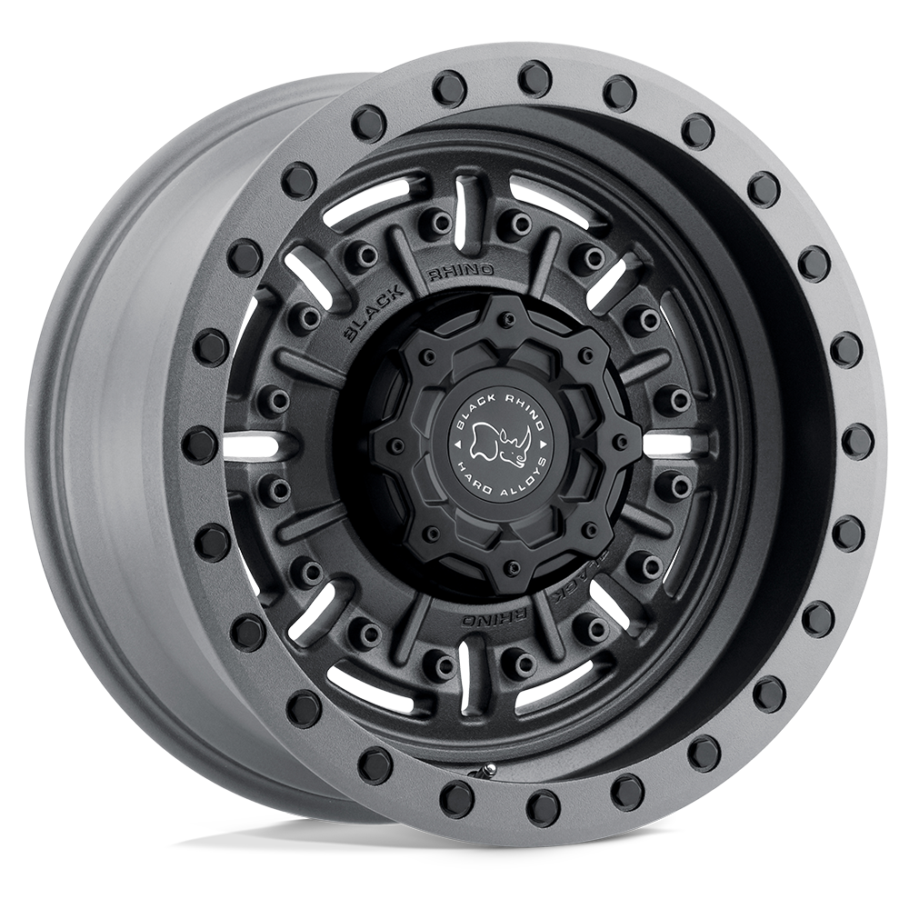 Black Rhino Hard Alloys Abrams 18X9.5 5X127 -18MM Textured Matte Gunmetal