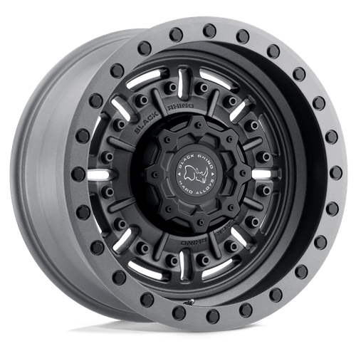 Black Rhino Hard Alloys Abrams 20X9.5 8X170 -18MM Textured Matte Gunmetal