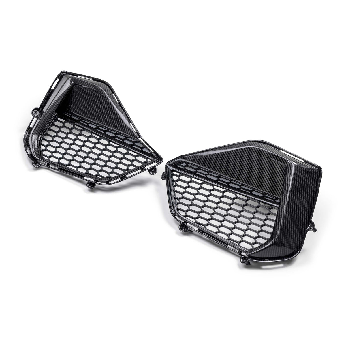 Anderson Composites 2024 Ford Mustang GT Carbon Fiber Front Bumper Inserts - AC-FBI24FDMUGT