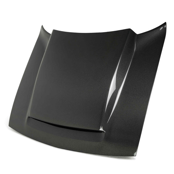Anderson Composites 18-23 Dodge Challenger Type-DP Fiberglass Demon Style Cowl Hood - AC-HD18DGCHDM-KB-GF for 2019-2023 Dodge