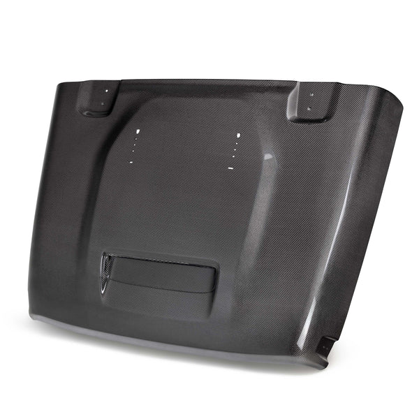 Anderson Composites 20-25 Jeep Gladiator Mohave Type-MO Carbon Fiber Hood - AC-HD20JPJT-MO by Anderson Composites - front vie