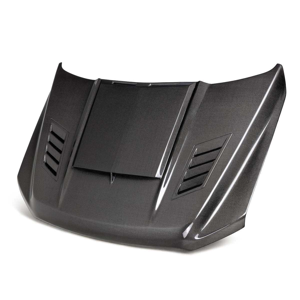 Anderson Composites 21-25 Ford F-150 Type-AB Carbon Fiber Hood - AC-HD21FDF150-AB for 2021-2025 Ford F 150 - front view