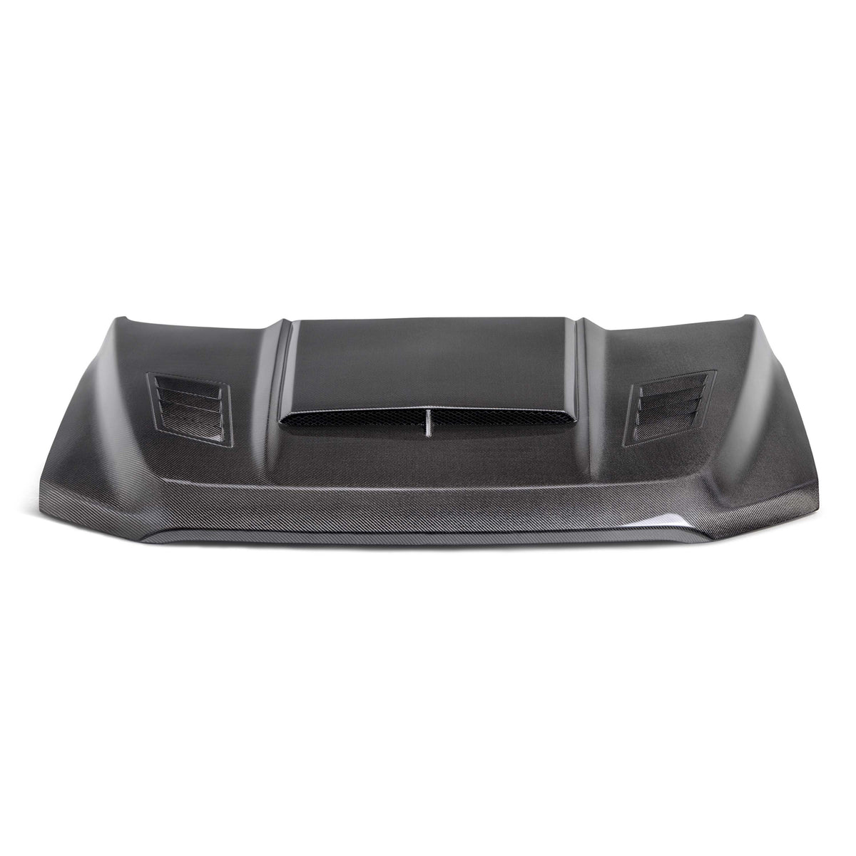 Anderson Composites 21-25 Ford F-150 Type-AB Carbon Fiber Hood - AC-HD21FDF150-AB for 2021-2025 Ford F 150 - angle view