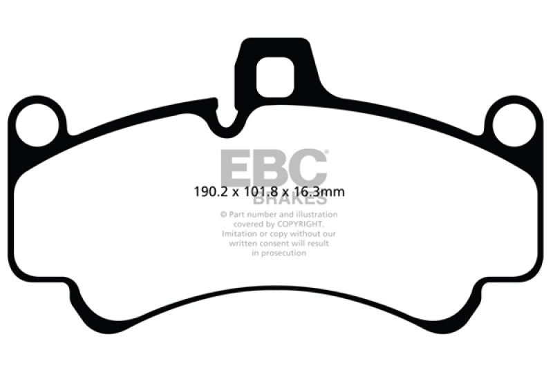 EBC 01-03 Porsche 911 (996) (Cast Iron Rotor only) 3.6 Twin Turbo GT2 Bluestuff Front Brake Pads - DP51516NDX