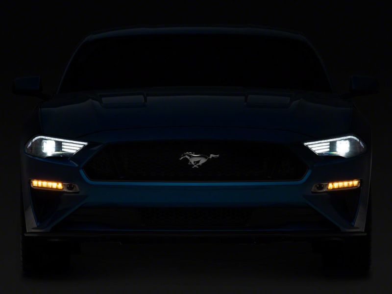 Raxiom 18-23 Ford Mustang GT EcoBoost LED Projector Headlights- Blk Housing (Clear Lens) - 407614