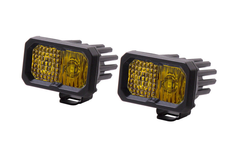 Diode Dynamics Stage Series 2 In LED Pod Sport - Yellow Combo Standard ABL (Pair) - DD6391P by Diode Dynamics - front view