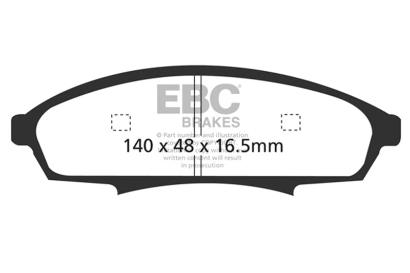 EBC 88-90 Buick Regal 2.8 Redstuff Front Brake Pads - DP31252C