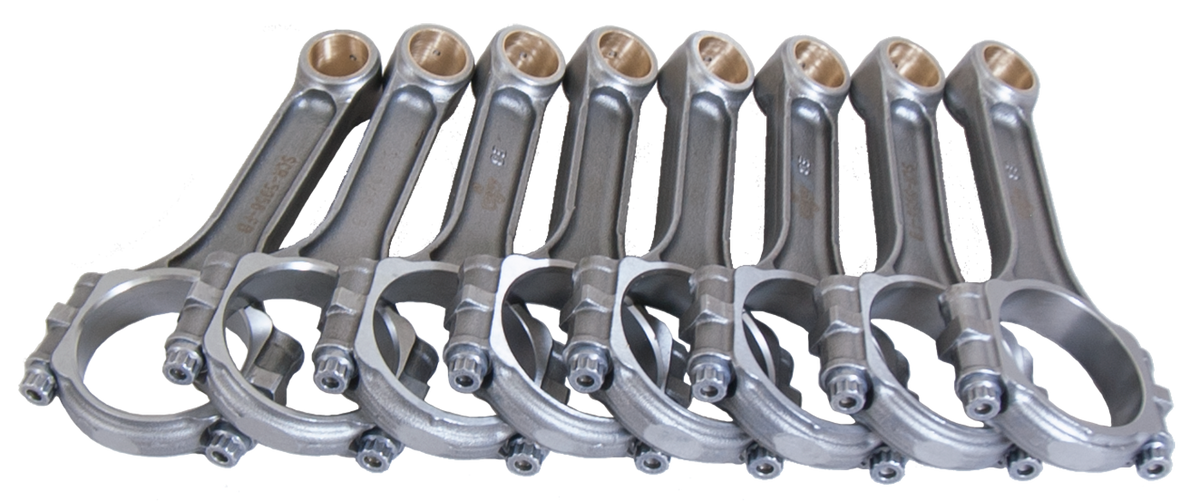 Eagle Ford 351W 5.956in 5.956in 5140 Steel 3/8in ARP2000 Bolts I-Beam Connecting Rods - Set of 8 - SIR5956FB2000 - front view
