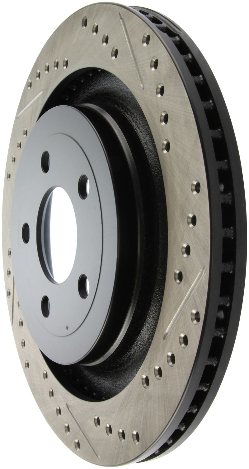 StopTech Slotted &amp; Drilled Sport Brake Rotor - 2015 Ford Mustang GT - Rear Left - 127.61109L