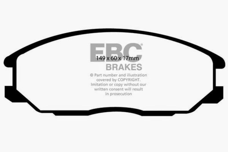 EBC 00-01 Hyundai XG 300 3.0 Redstuff Front Brake Pads - DP31332C