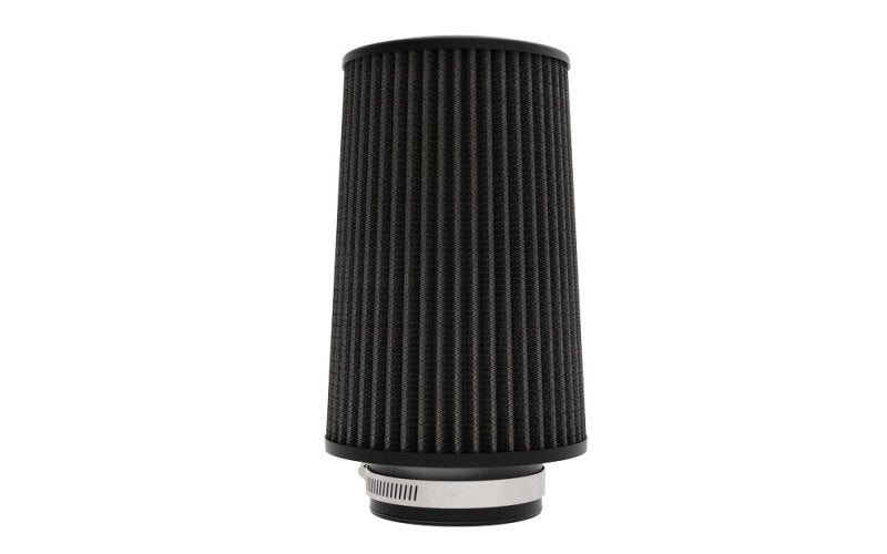 K&amp;N Universal Clamp-On Air Filter 3-1/2in Flange ID 6in Base 5-1/4in Top 9in Height - RU-3111HBK