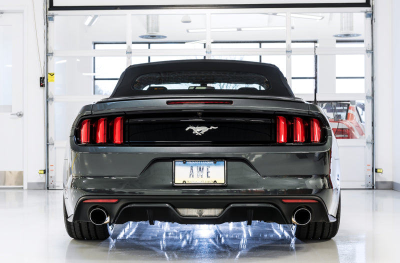 AWE Tuning S550 Mustang EcoBoost Axle-back Exhaust - Touring Edition (Chrome Silver Tips) - 3015-32086